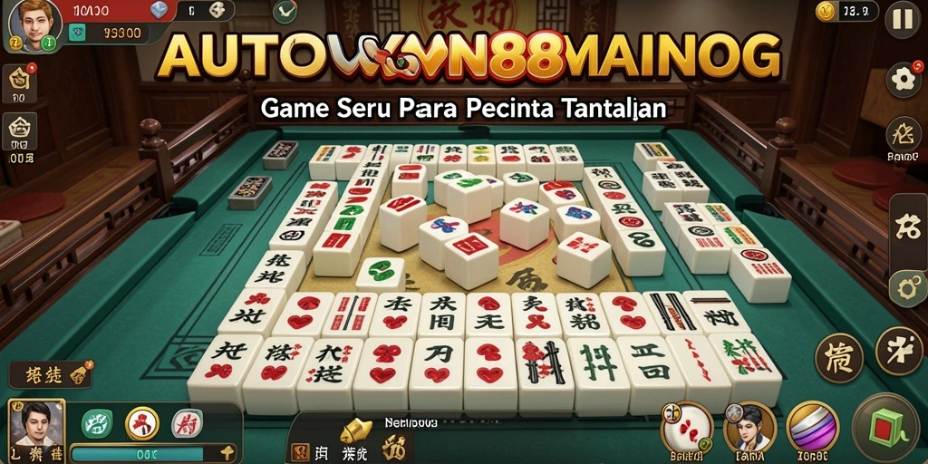 Screenshot gameplay AUTOWIN88 menampilkan suasana permainan Mahjong yang intens.