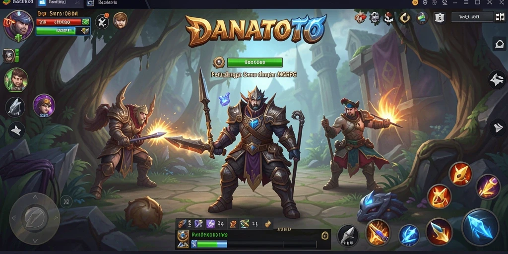 Gameplay seru di DANATOTO menampilkan petualangan MMORPG yang menakjubkan.