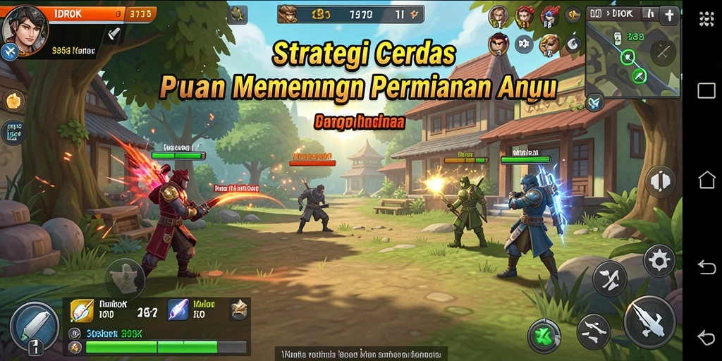 Screenshot gameplay IDROK menampilkan pertempuran strategi yang intens dan mendebarkan.
