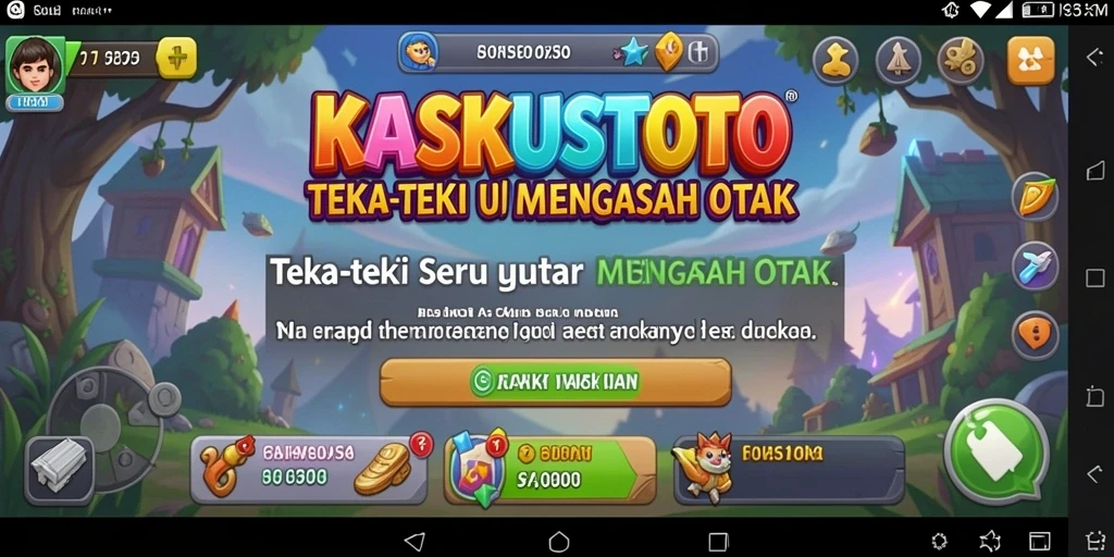Tampilan gameplay KASKUSTOTO dengan berbagai tantangan puzzle.