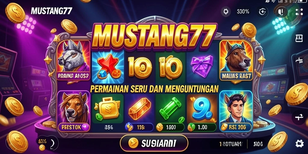 Tampilan mendebarkan dari gameplay Slot di MUSTANG77.