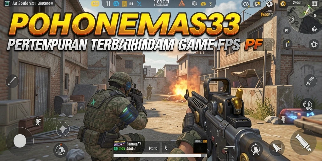 Screenshot menunjukkan aksi pertempuran seru dalam POHONEMAS33.