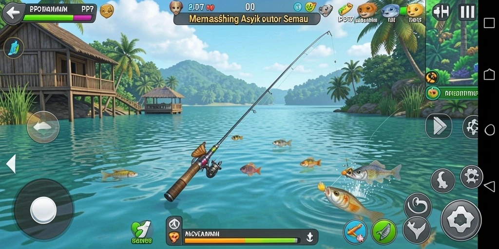 Tampilan gameplay memancing dari PP7 yang menawan.