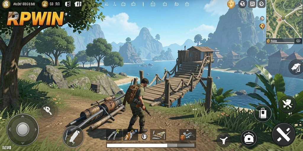 Tampilan dari gameplay RPWIN yang menunjukkan kebebasan eksplorasi di dunia terbuka.