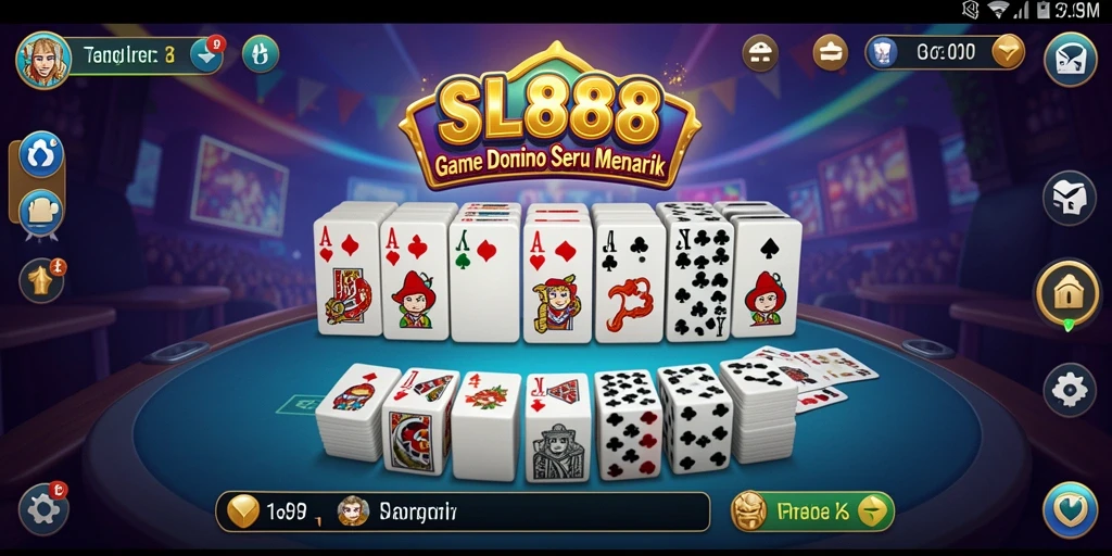 Screenshot gameplay SL888 menampilkan keseruan bermain Domino.