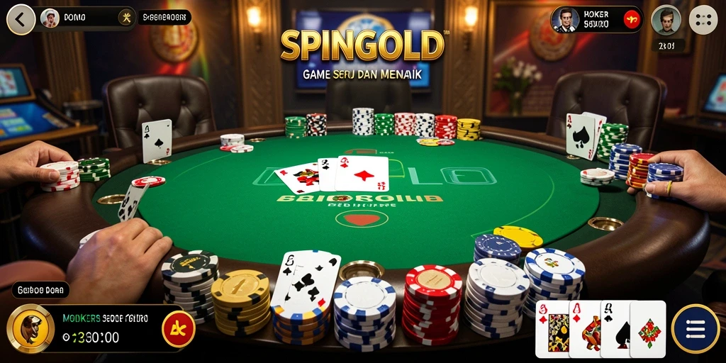 Tampilan gameplay SPINGOLD yang seru dan menantang.