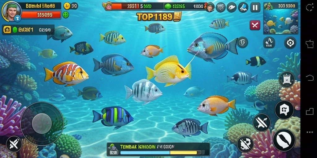 Tampilan gameplay mendebarkan dalam TOPI189, penuh dengan aksi Tembak Ikan.