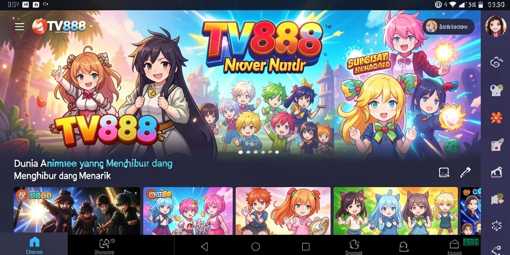 Screenshot dari gameplay TV888 menampilkan keindahan animasi yang memukau.